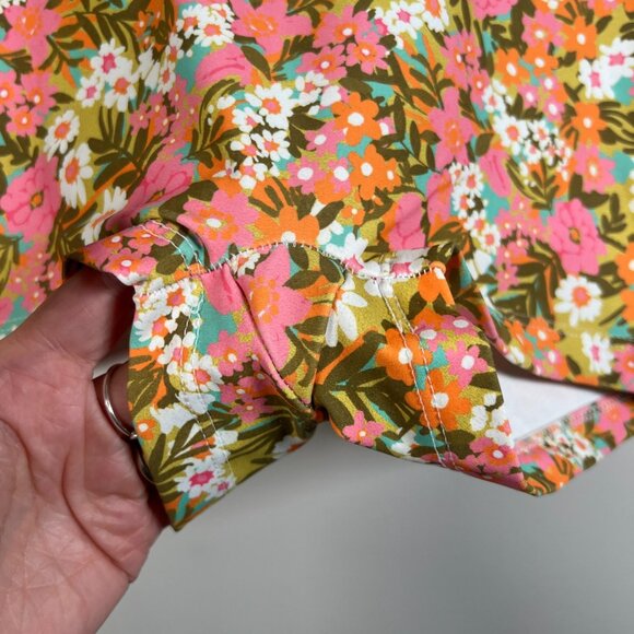 Skatie Athletic Set Size Small? Floral Retro Tank Top Shorts Stretch Active - Picture 7 of 9